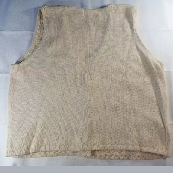 Sostanza Sleeveless Cardigan Lace Flower Design L - Picture 6 of 6